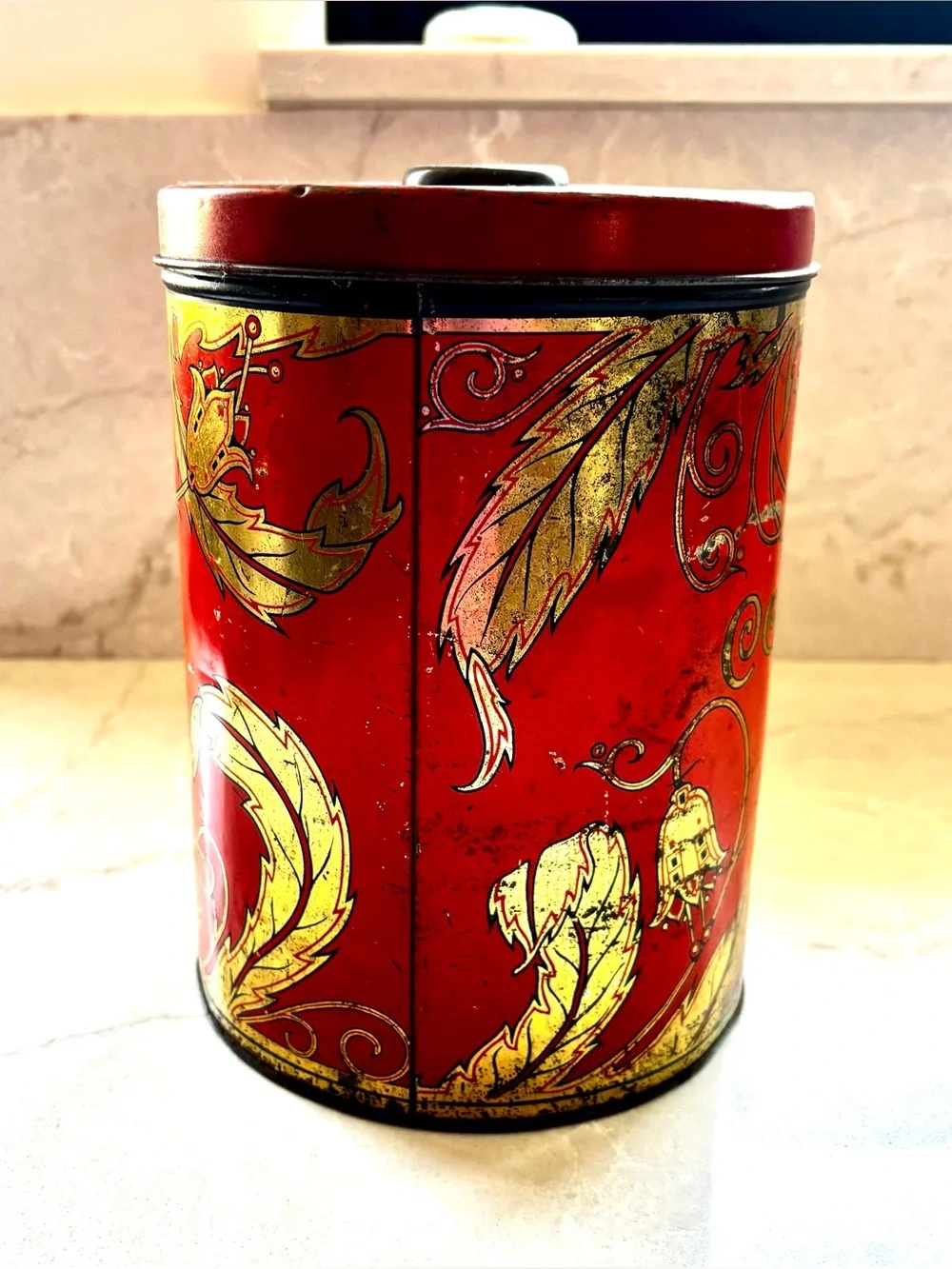 Art Nouveau Coffee Tin Circa Early 1900s Tindeco